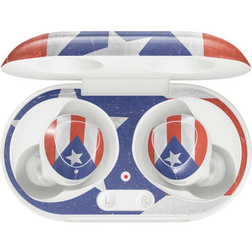 Puerto Rico Flag Distressed Galaxy Buds Plus Skin